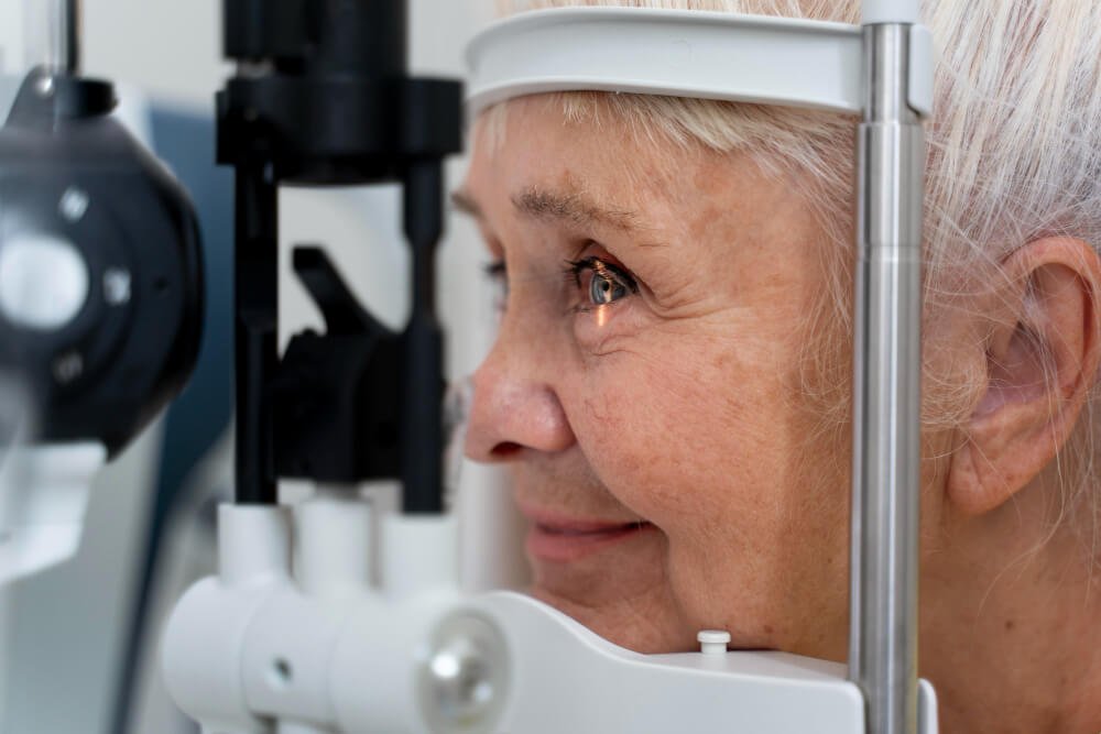 Laser-assisted cataract surgery equipment in operation room