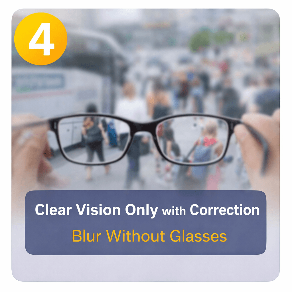Clear vision through corrected lenses