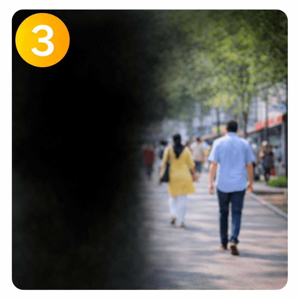 Dark or Empty Areas in Vision