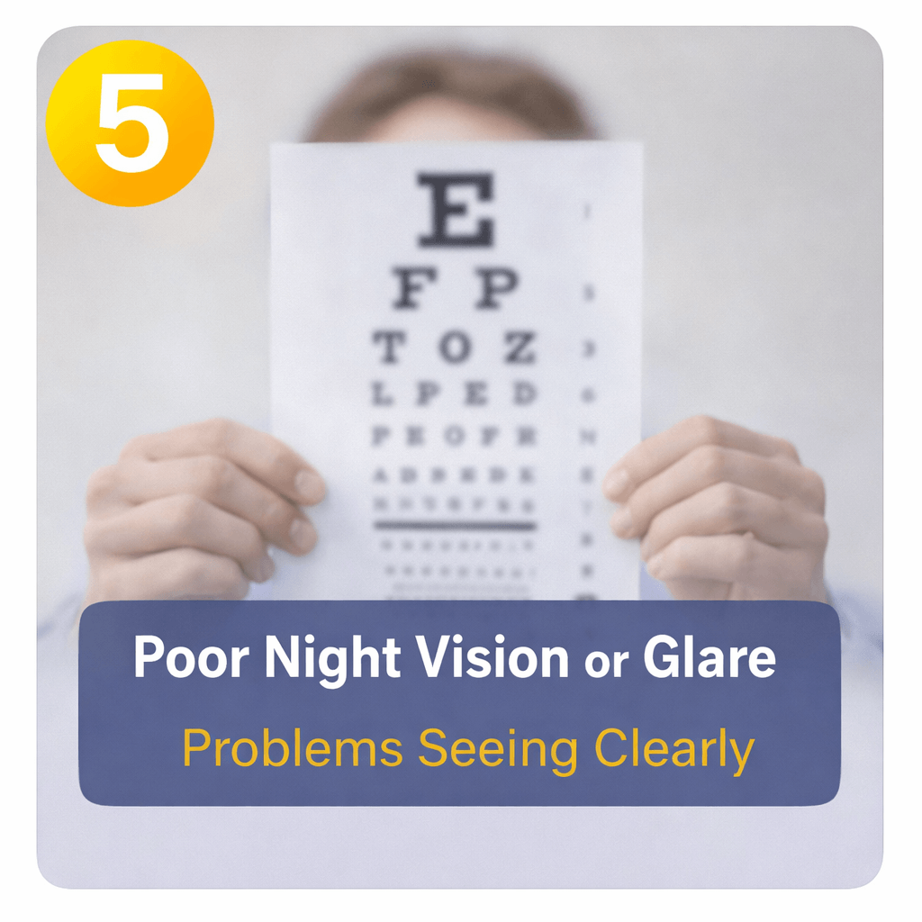 Eye chart test for vision clarity