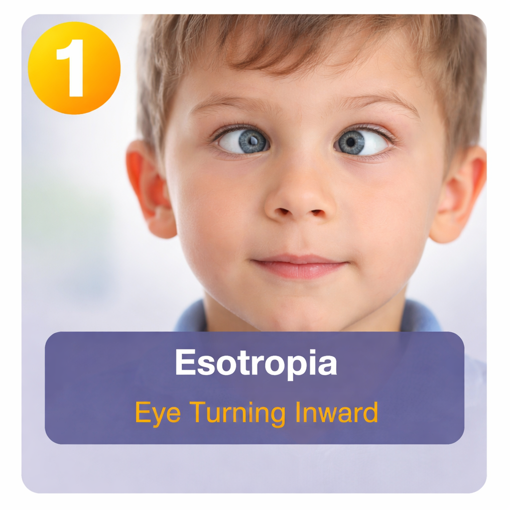 Eye turning inward