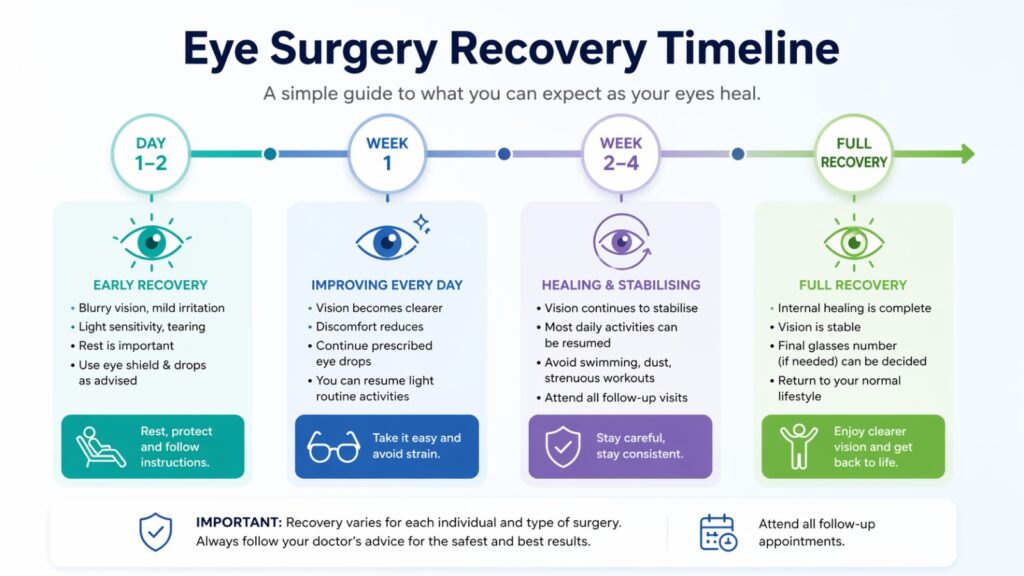 eye surgery Full Recovery timeline